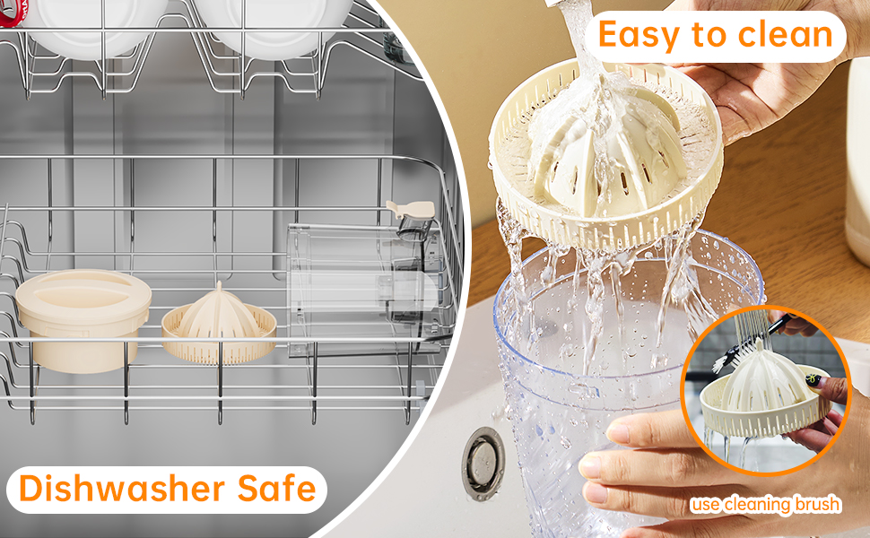 Easy to clean; some parts can be washed in a dishwasher.