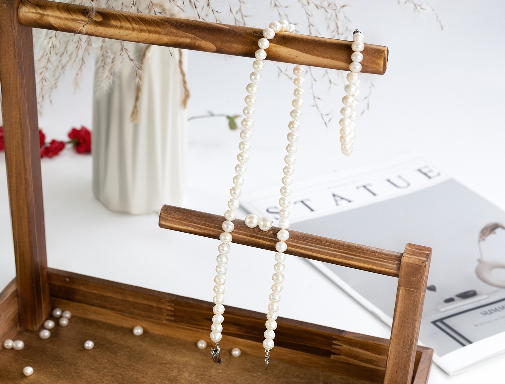 Natural Pearl Neckalce Set