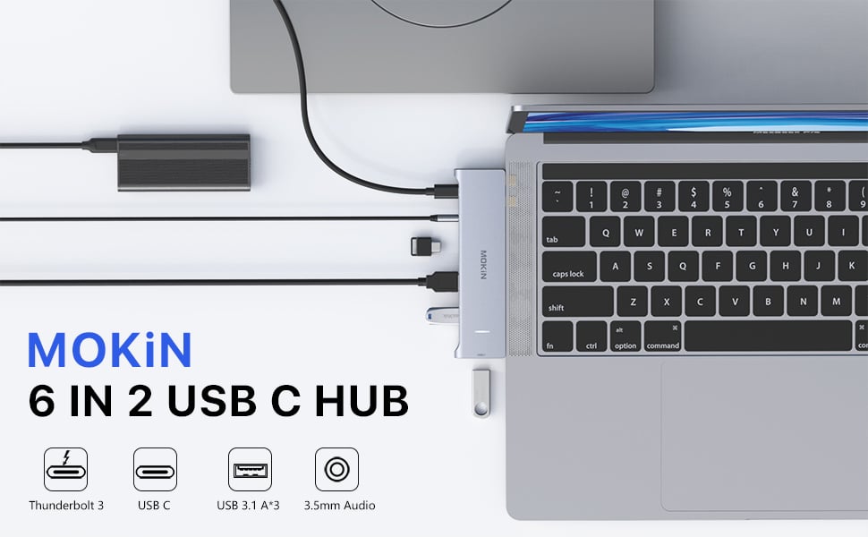USB C Adapter HDMI Hub for MacBook Pro/Air M1 M2 2023 2022 2021  131516,Mac USB Adapter 7-in-2, MacBook Accessories with HDMI,Thunderbolt  3, USB C