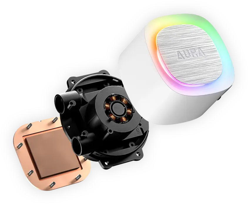 GAMDIAS AURA GL240 V2 White 240 AIO CPU liquid cooler 