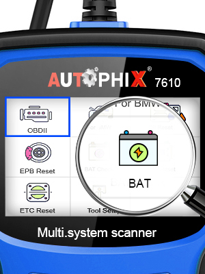 Autophix 7610 OBD2 Automotive Scanner ABS SRS Airbag Oil EPB DPF