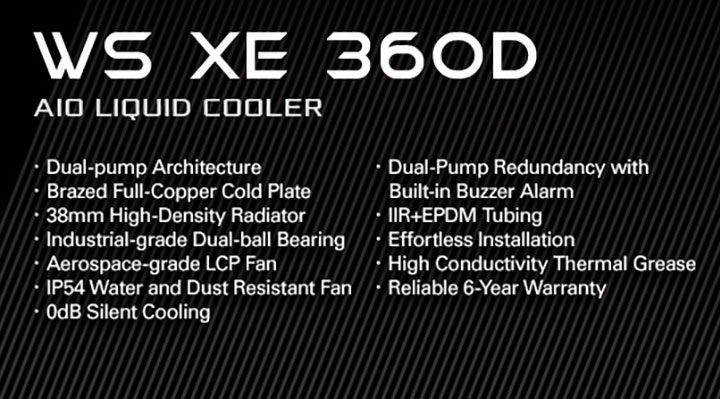 ASRock WS XE 360D 360mm AIO Liquid CPU Cooler