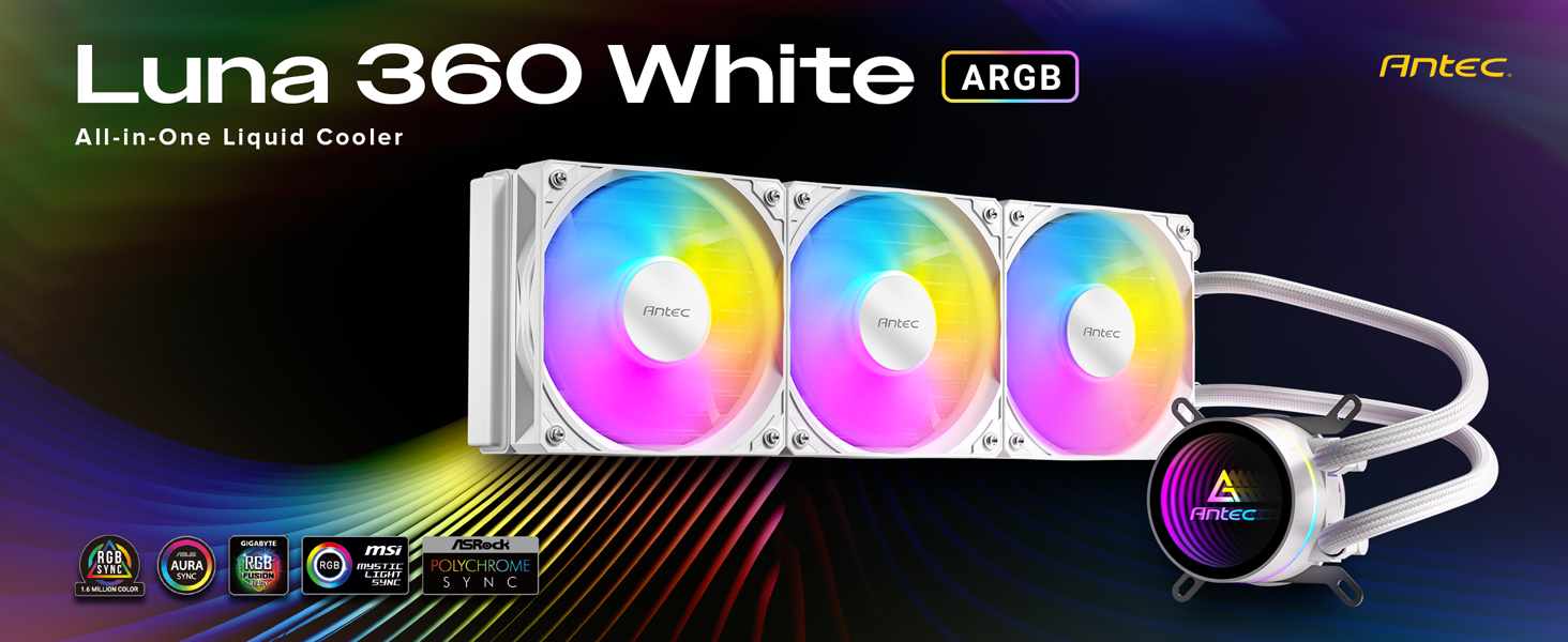 Antec Luna 360 ARGB White AIO Liquid CPU Cooler