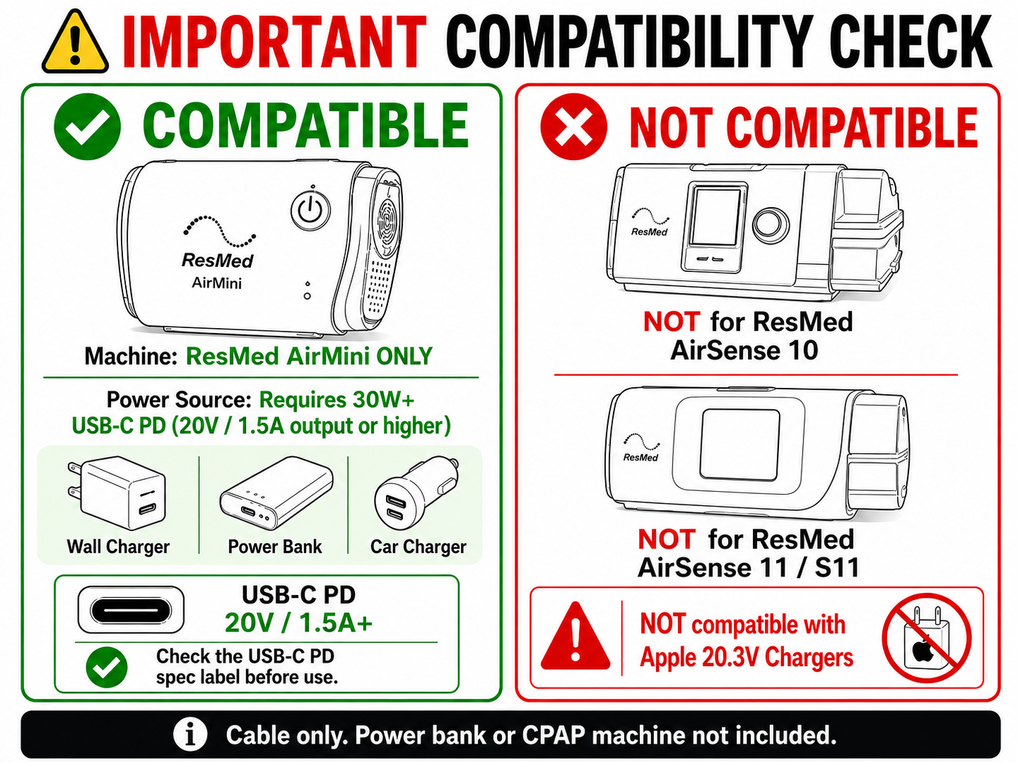 airmini travel power cord