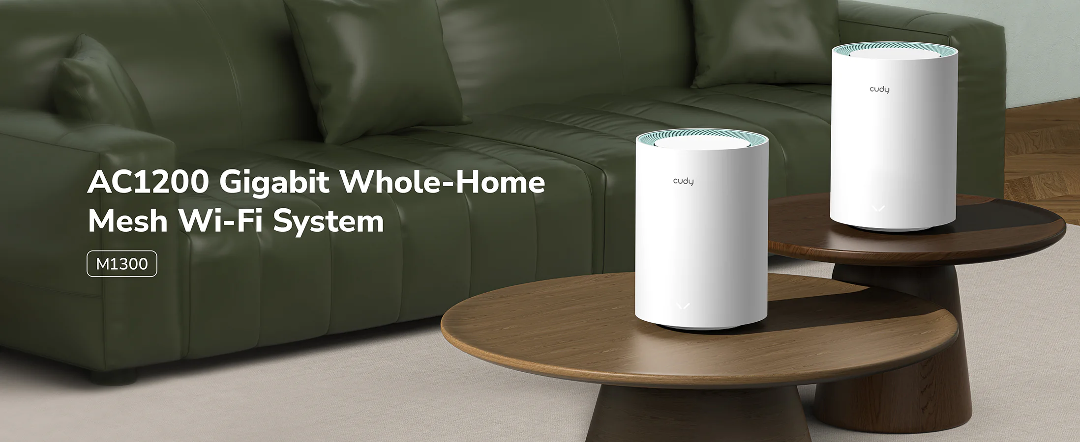 Cudy M1300 AC1200 Wireless Dual-Band Wi-Fi 5 Gigabit Mesh Router