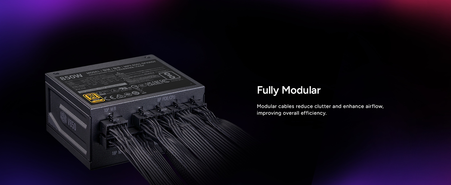 Cooler Master V850 SFX Gold Full Modular Power Supply Black