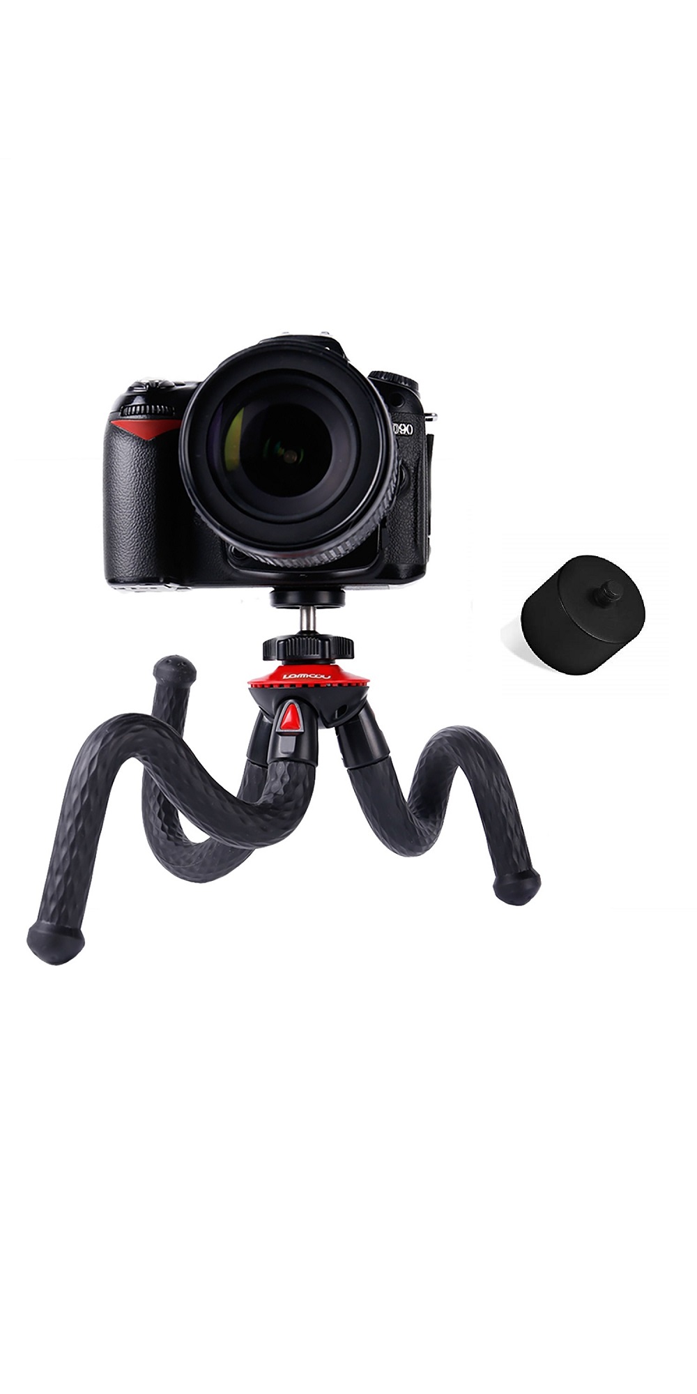 Lammcou Camera Flexible Tripod With Smartphone Holder & GoPro Adapter ...