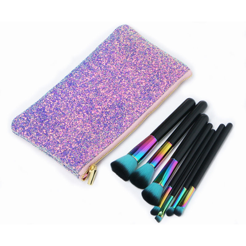 Purple Glitter Cosmetic Bag