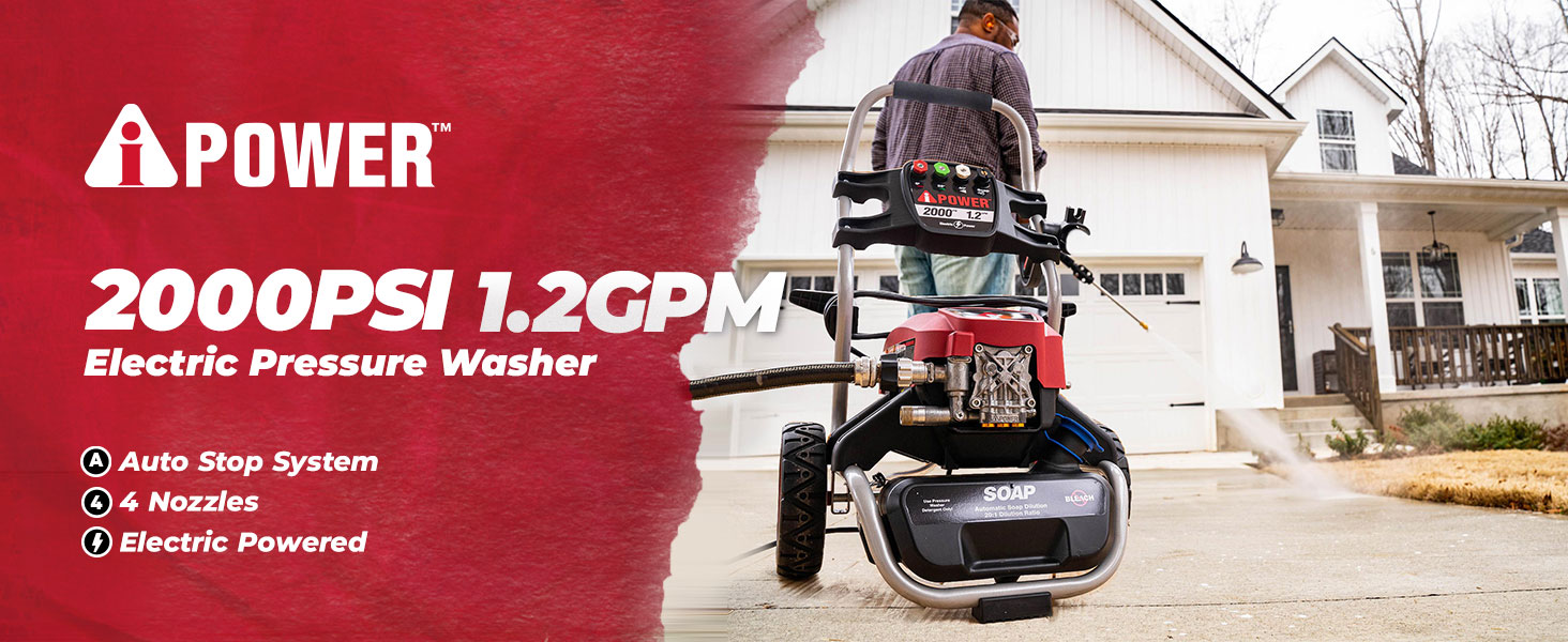 2000psi electric pressure washer