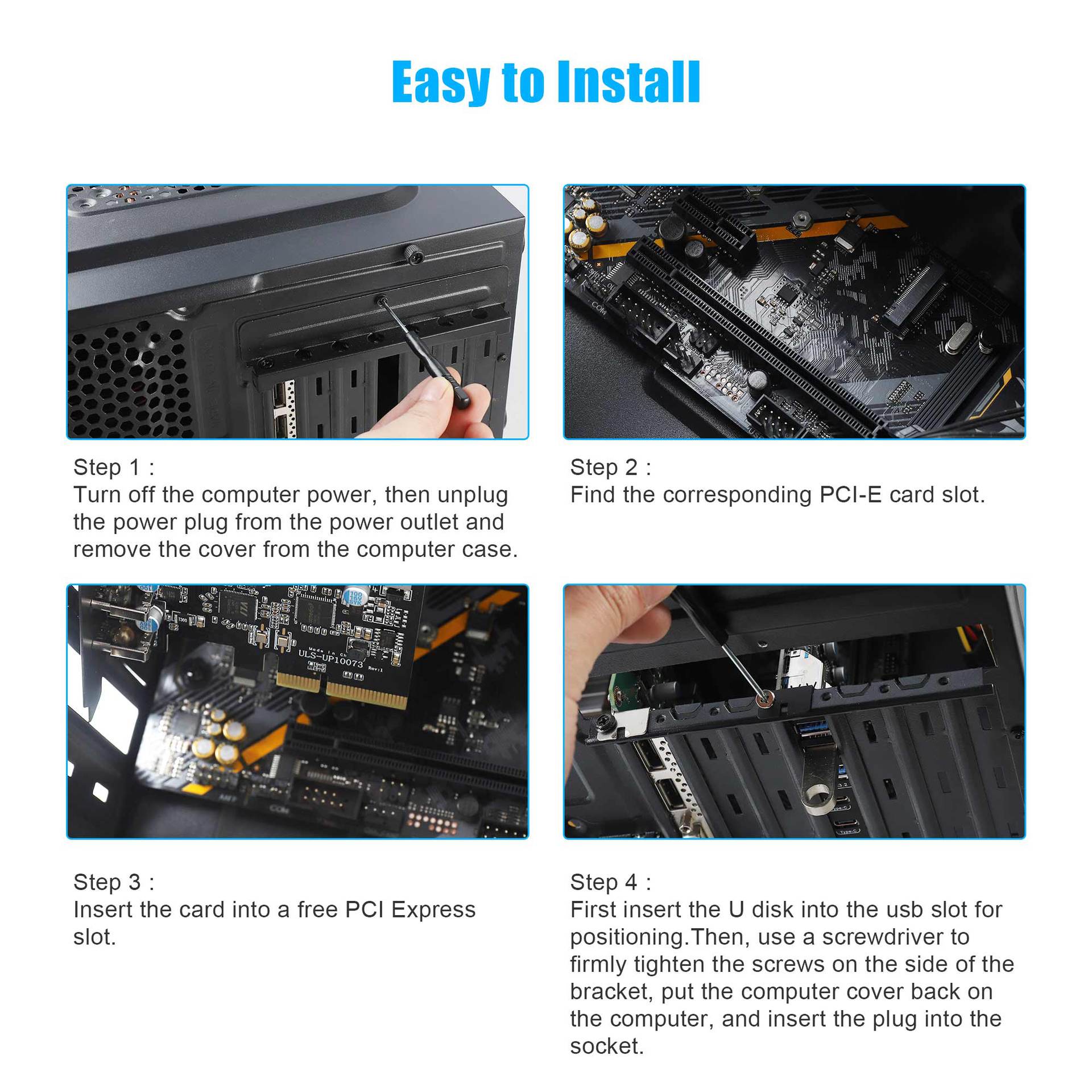 8 Port PCIe USB Card