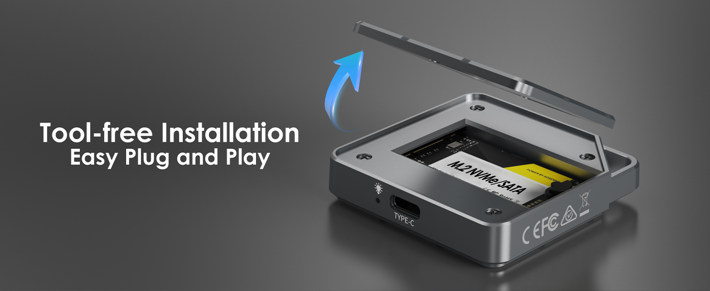 M.2 NVME SATA SSD Enclosure