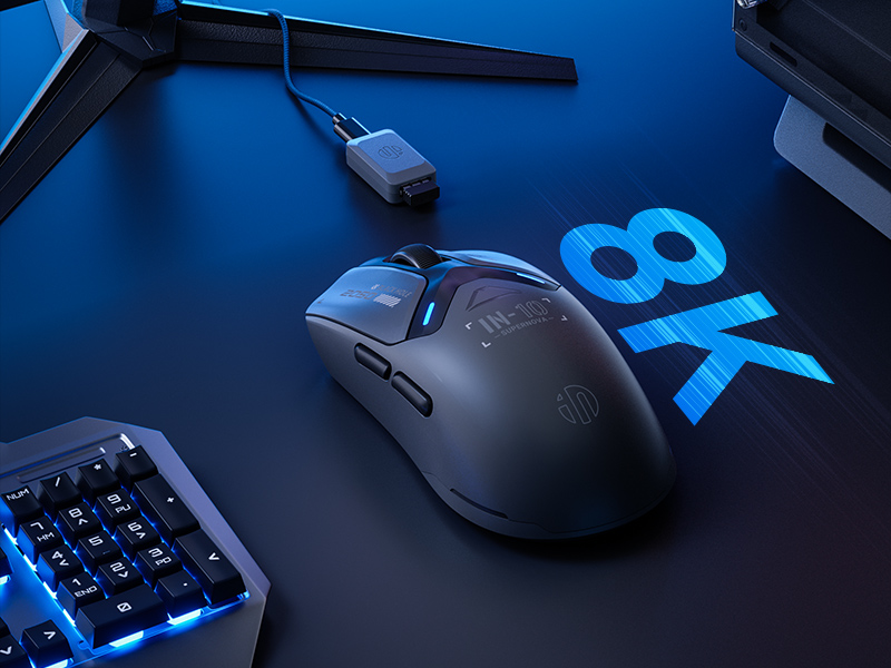 Superlight Wireless Gaming Mouse, 60g Lightweight, 8K Polling Rate, up to 26,000 DPI, Tri-Mode Bluet