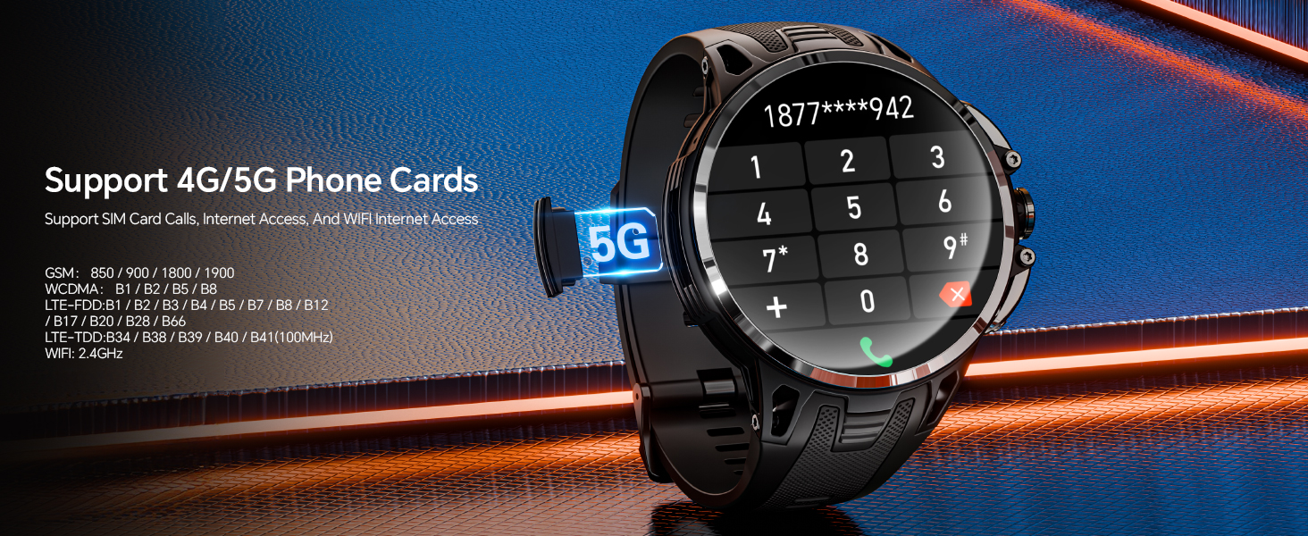 4G Cellular Smart Watch with HD Camera Video Call