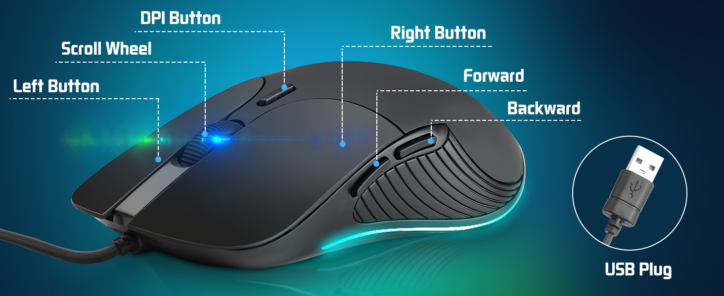 6 buttons mouse