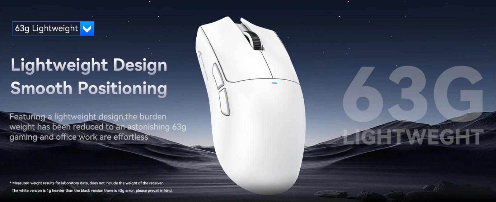 Ultra-Light Triple Mode (Wired, 2.4GHz Wireless & Bluetooth) Gaming Mouse, PAW3311 Optical Sensor, u