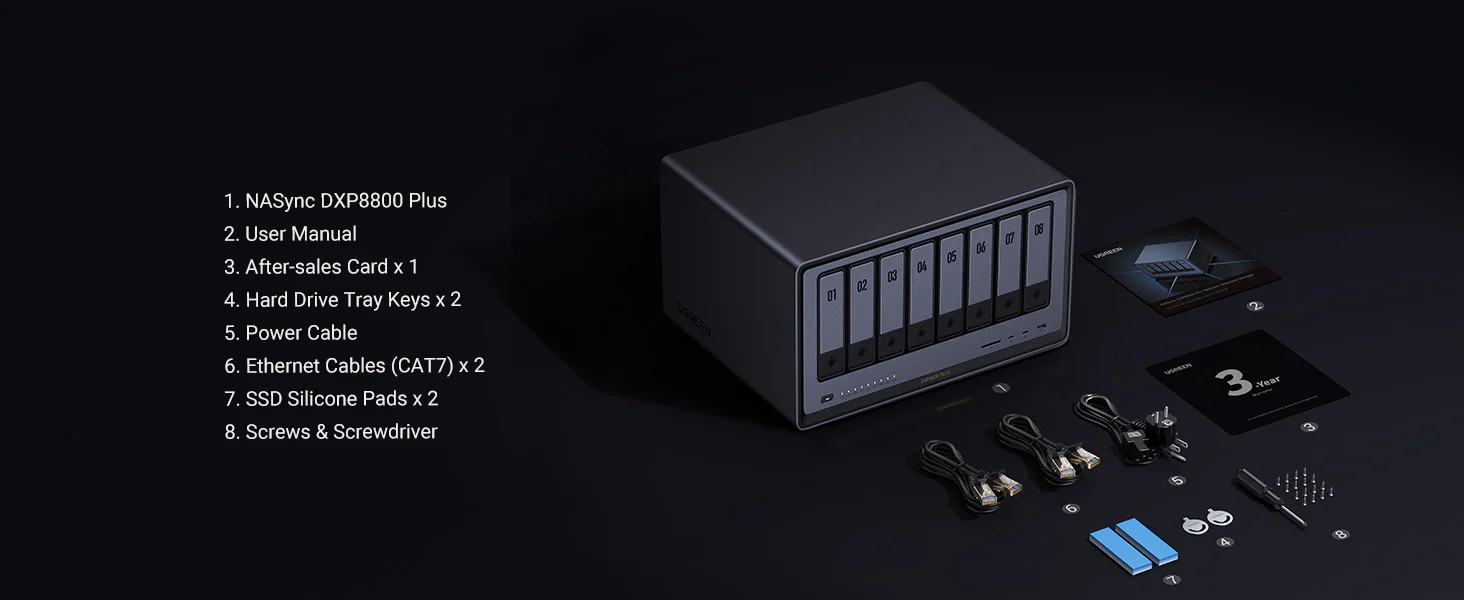 UGREEN NASync DXP8800 Plus 8-Bay Thunderbolt™ NAS