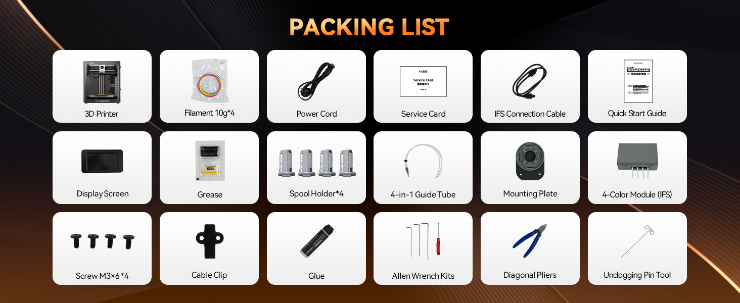 packing list