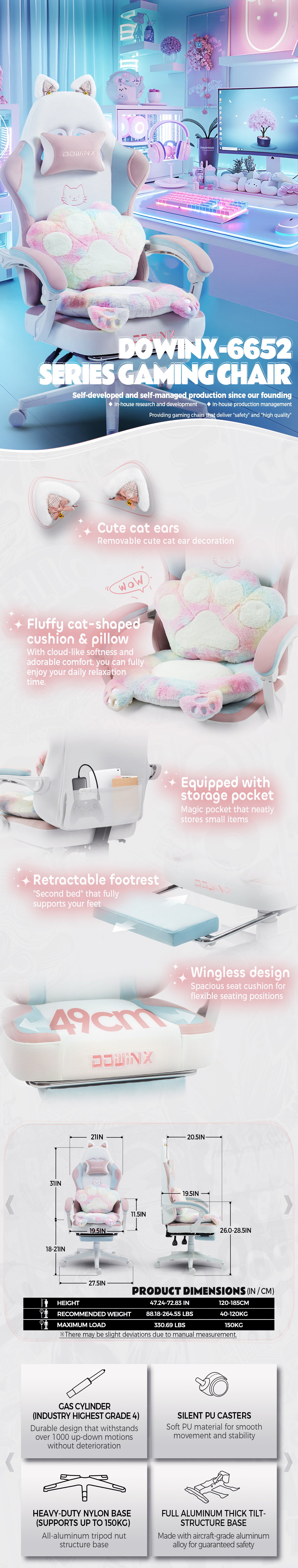 dowinx gaming chair cute