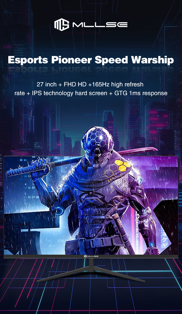 MLLSE 27" 165Hz 1080P Gaming Monitor, 1ms AMD FreeSync, HDR Support ...