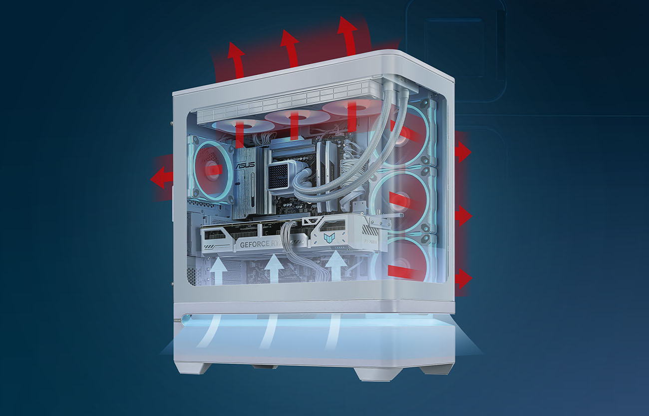  ASUS Prime AP304 White ARGB ATX PC Gaming Case