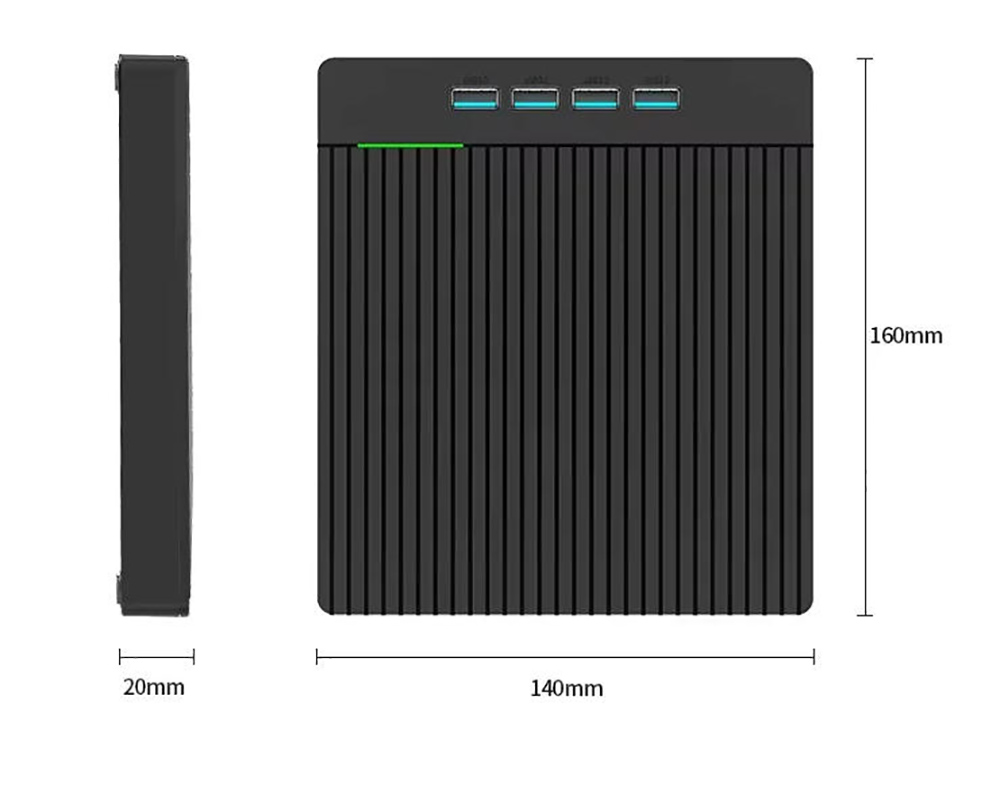 7 in1 External CD DVD Burner Recorder with 4 USB A Hub & SD/TF Card Reader, External CD/DVD Drive US