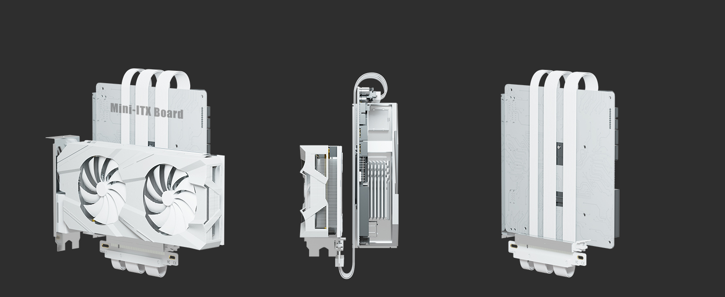 Dual Reverse PCIE 5.0 Riser