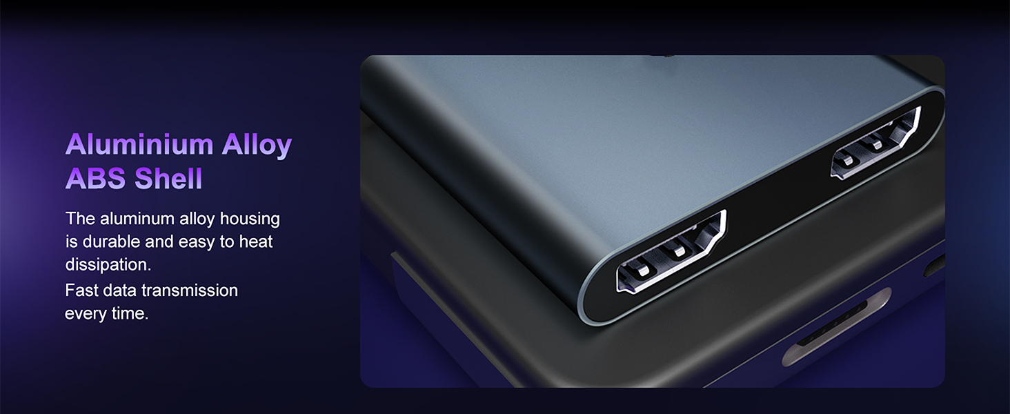 USB C to Dual HDMI Adapter
