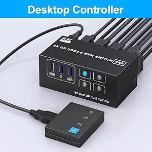 Wired Remote Control Supports wired remote switching for easy cable management, you can switch direc