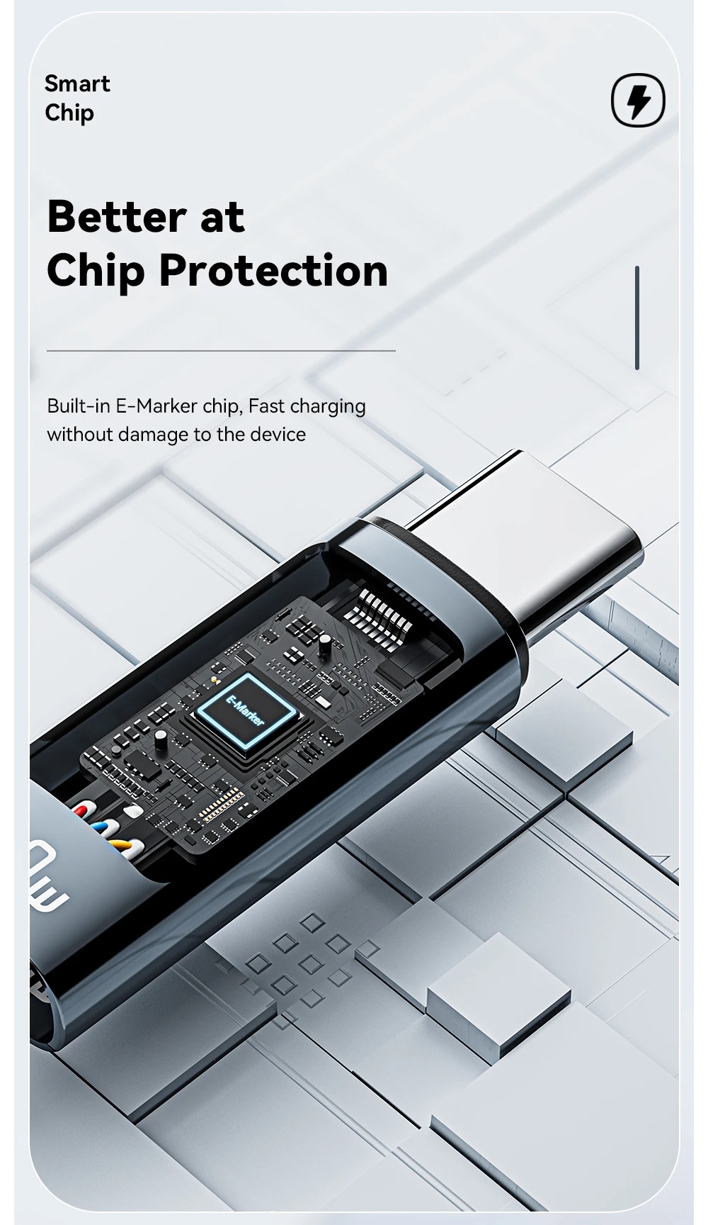 USB C Cable with LED Display