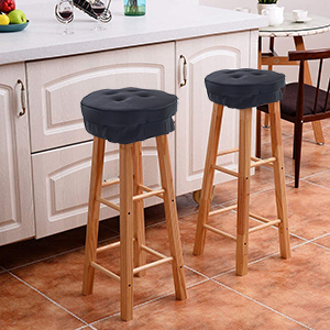 YUGGI Bar Stool Cushions Chair Seat Cushion Pads Super Soft Comfy Covers  for Saddle Stools in Home or Bar (12x12x1.5 inch, Pack of 1 (2 Count)