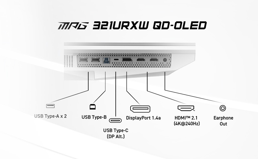 MSI MPG 321URXW QD-OLED Gaming Computer Monitor