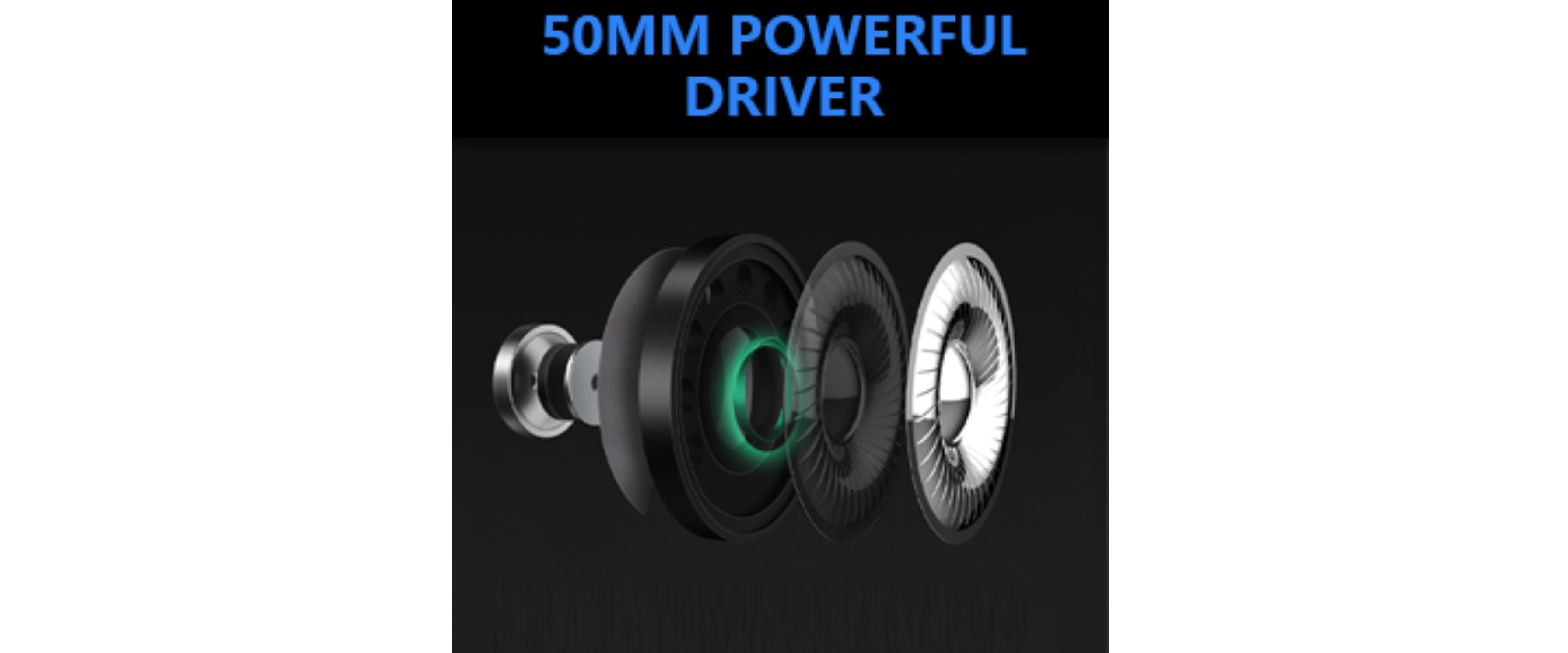 EACH gaming headset, 50mm speaker driver, powerful audio driver