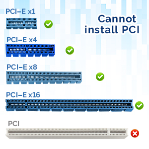 PCI-E X1 X4 X8 X16 compatible
