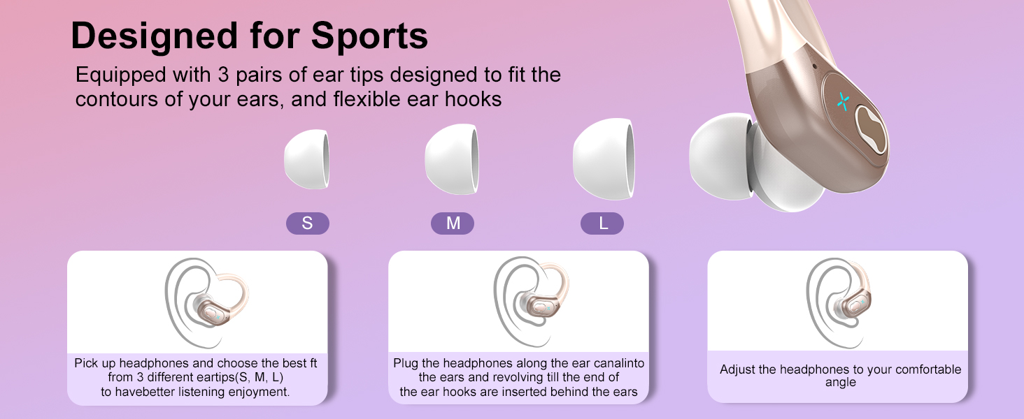Wireless Earbuds 75hrs Bluetooth 5.4 Headphone Sport, Bluetooth Earbuds Stereo Deep Bass Over Ear Bu