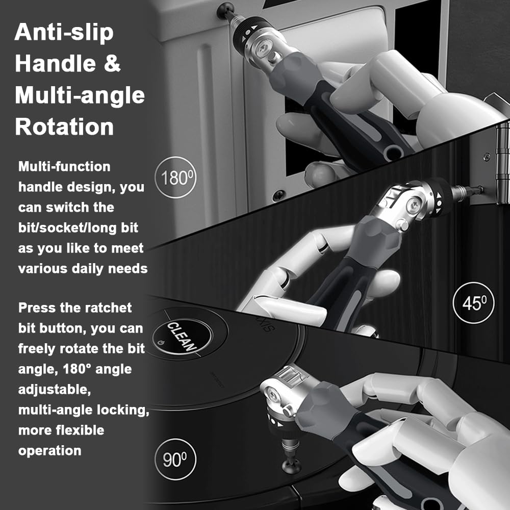 Anti-slip handle and multi-angle rotation