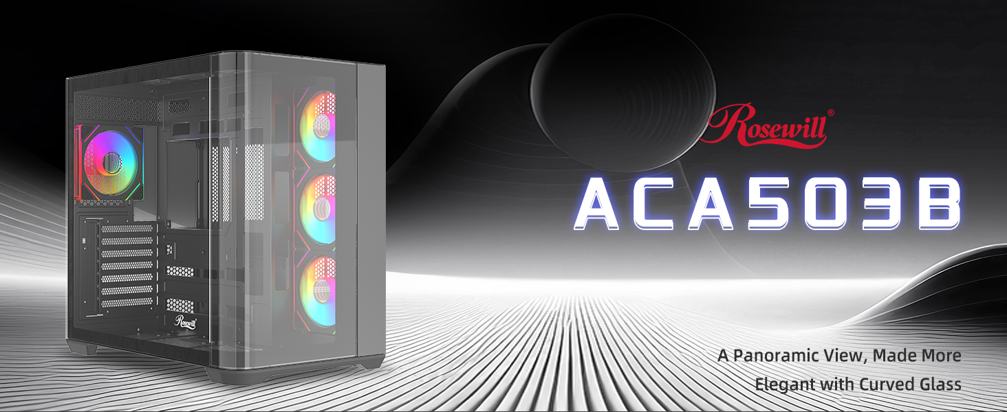 Rosewill ACA503B ATX Mid-Tower PC Gaming Case 1