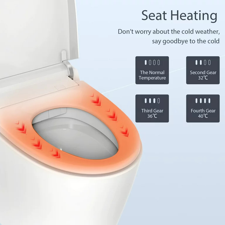 Yulika Smart Toilet,One piece Auto Open/Close Lid Toilet with