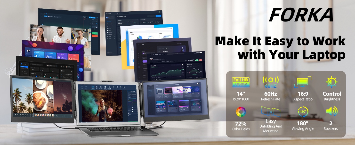FORKA laptop monitor