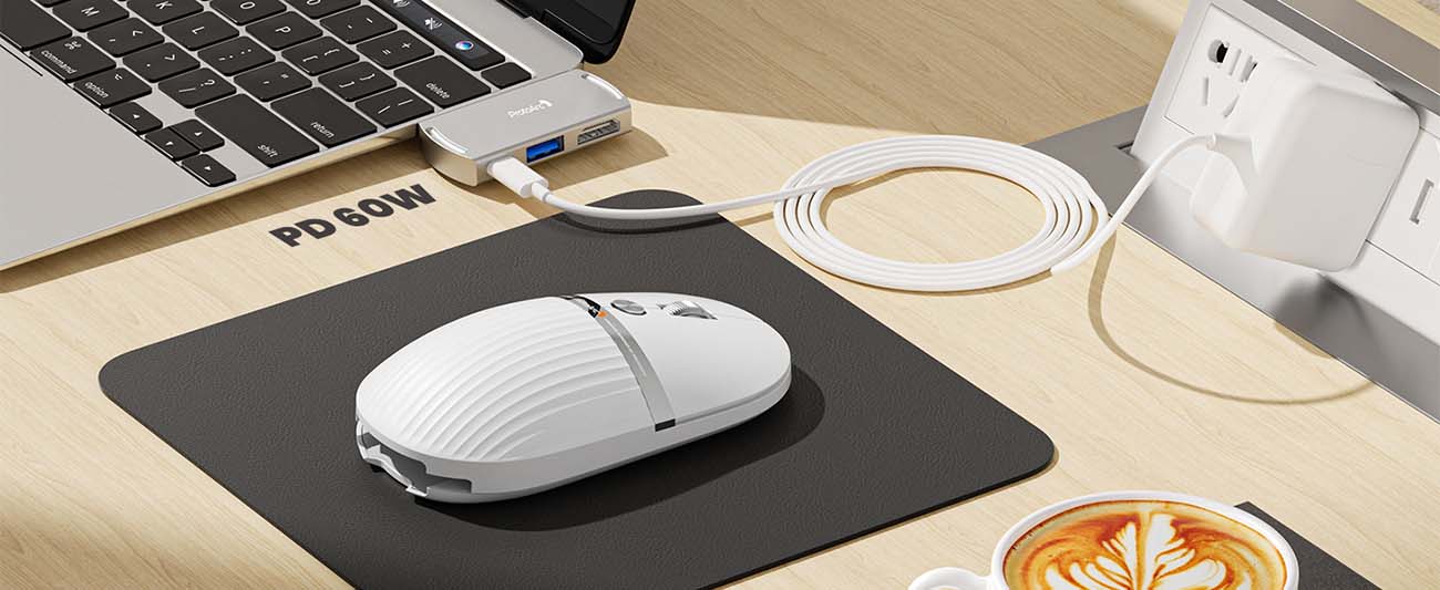 ProtoArc® 2 in 1 Travel Hub Mouse