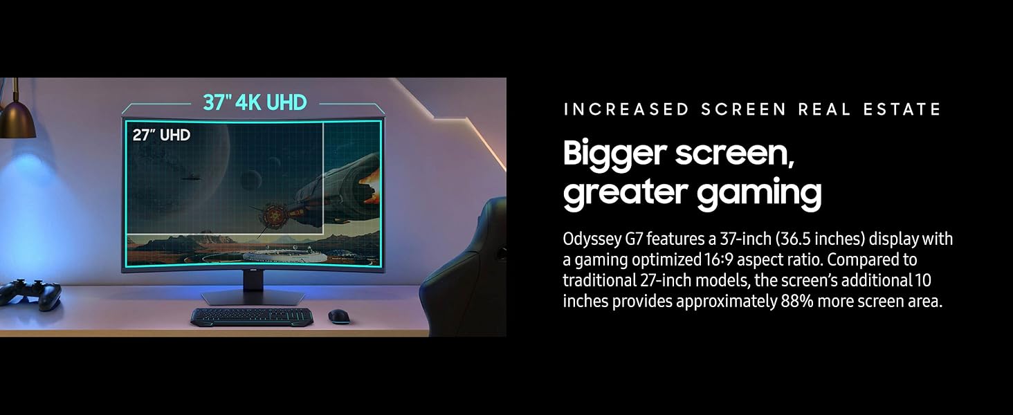 SAMSUNG Odyssey G75F LS37FG75DENXZA Gaming Computer Monitor
