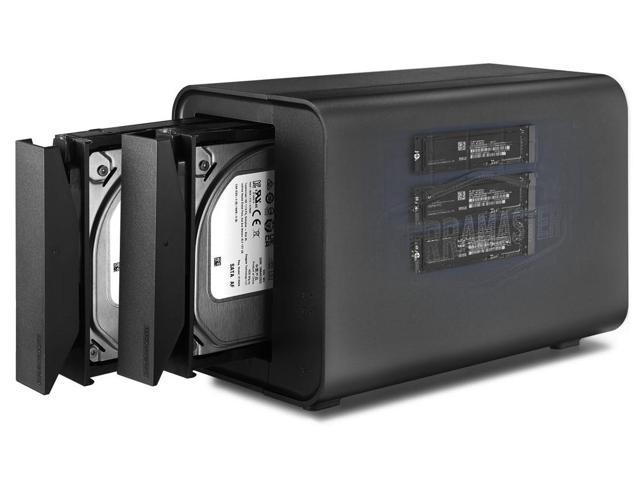 D5 Hybrid HDD NVMe Enclosure - USB 3.2 Gen 2 10Gbps Type C 5Bay USB Storage