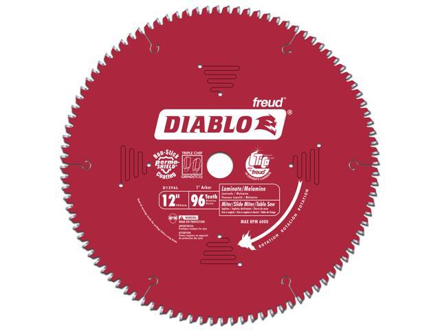 FREUD                                    12" 96T Diablo™ Laminate & Melamine Miter, Slide Miter & Chop Saw Blade