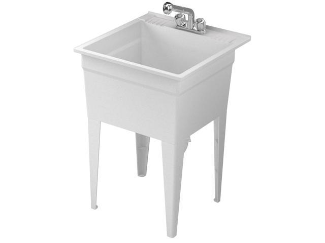 American Shower Bath 103001 White Granite All In 1 Utility Tub Newegg Com