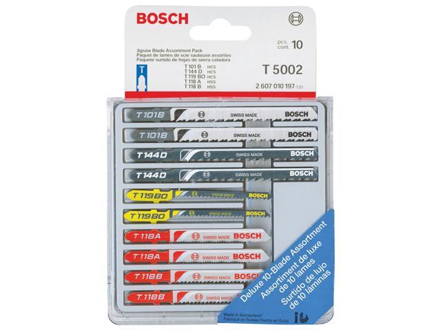 Bosch Power Tools T5002 10 Count Assorted Jigsaw Blades Newegg Com
