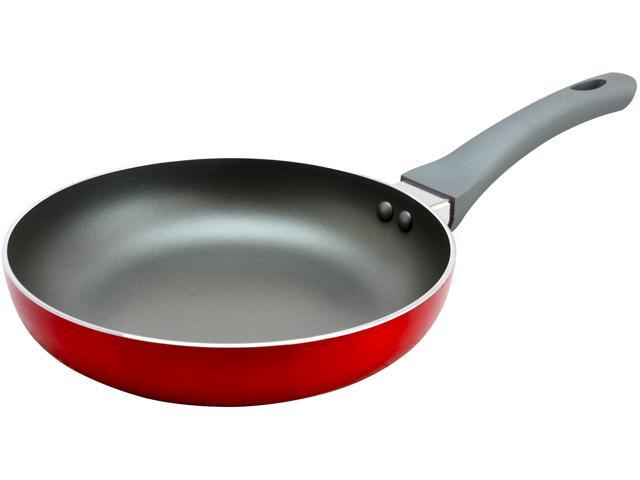 Oster Herscher 8" Non-Stick Aluminum Fry Pan, Translucent Red