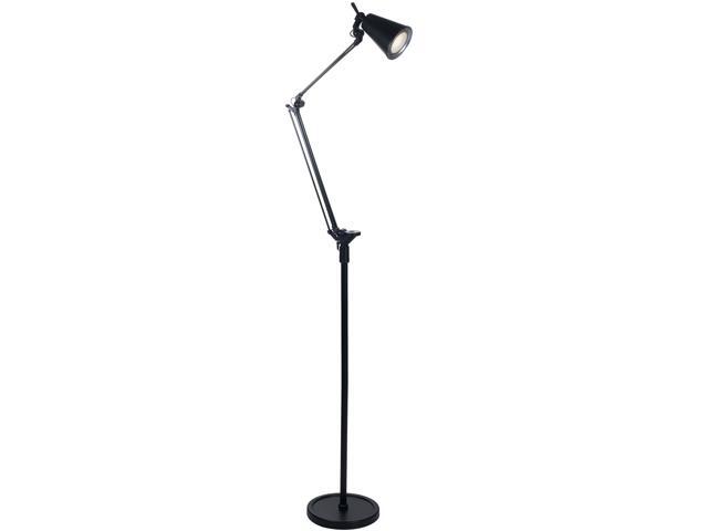 Lavish Home 6 Foot Led Adjustable Floor Lamp Black Newegg Com