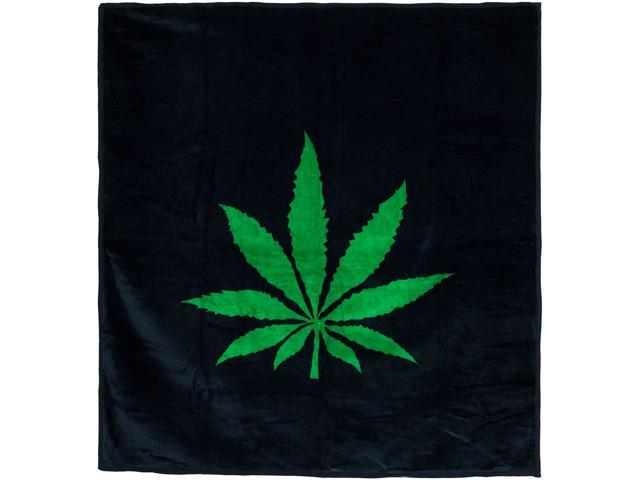 Lavish Home Marijuana Leaf Heavy Thick Plush Mink Blanket - 8 pound ...