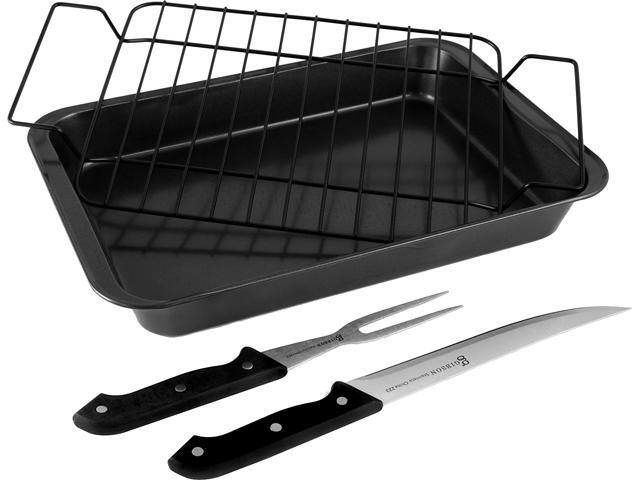 Gibson Reilly 4 Piece Roaster Set - Rect. - Nonstick - Carbon Steel - 0.4 mm - GBX