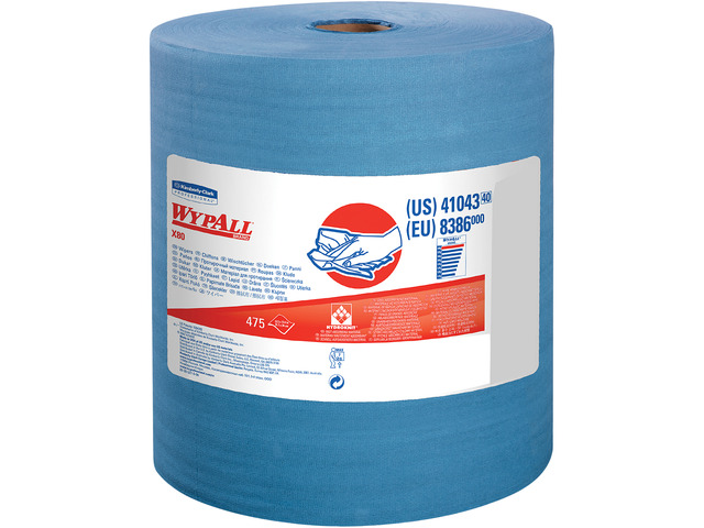 PREP WIPE Heavy Duty Industrial Wipes - Jumbo Roll, Blue - 500 Sheets