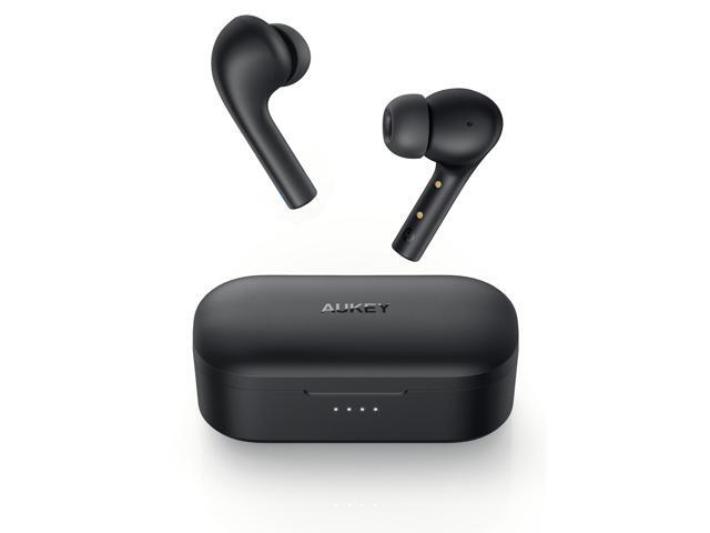 AUKEY True Wireless Hi-Fi Bluetooth Earbuds with Touch Control USB C Charging Case In-Ear 30H Playtime Earphones for iPhone Android Black EP-T21S